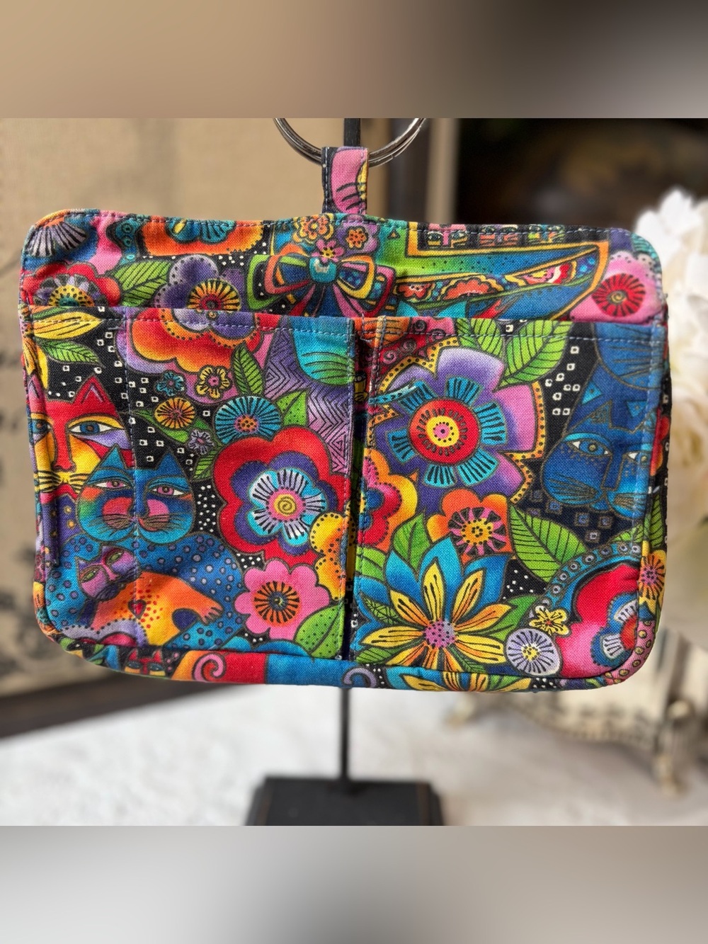 Laurel Burch vintage organizer bag wallet